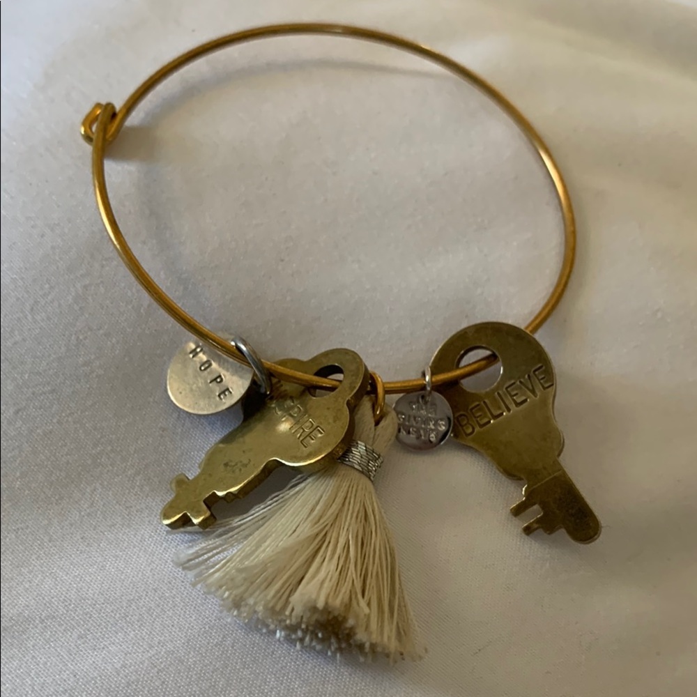 The Giving Keys mixed metal charm bracelet - BELIEVE, INSPIRE, HOPE